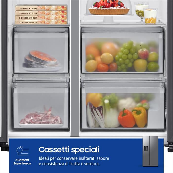 SAMSUNG - Frigorifero side by side RS70F65KETEF Classe E-Inox