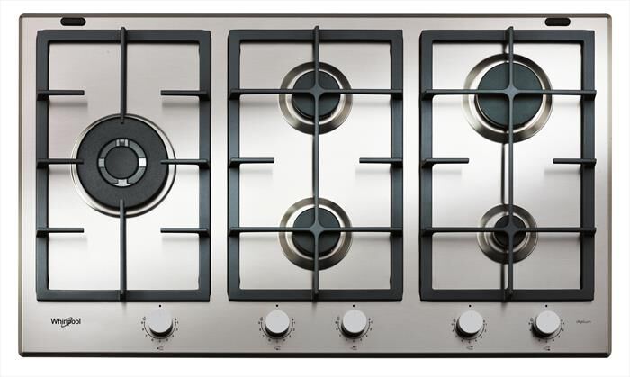 WHIRLPOOL - Piano cottura a gas IXELIUM GMAL 9522/IXL-Acciaio inossidabile