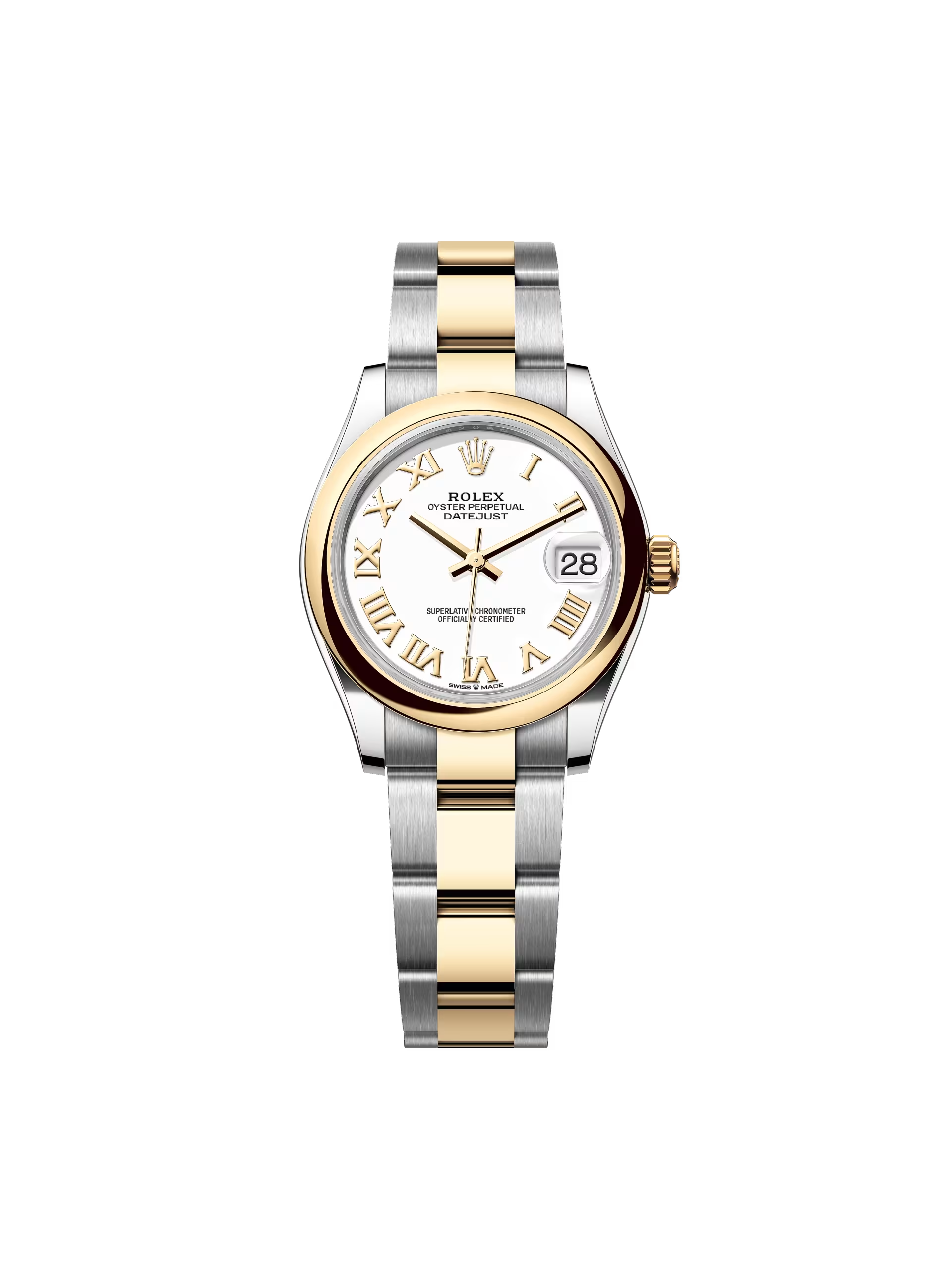 Rolex Datejust m278243-0001/0002 31mm White Dial Yellow Rolesor Oyster Watch