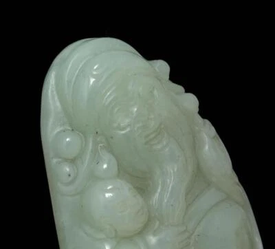 67G Chinese Carved Nephrite Jade Pendant w/Buddha