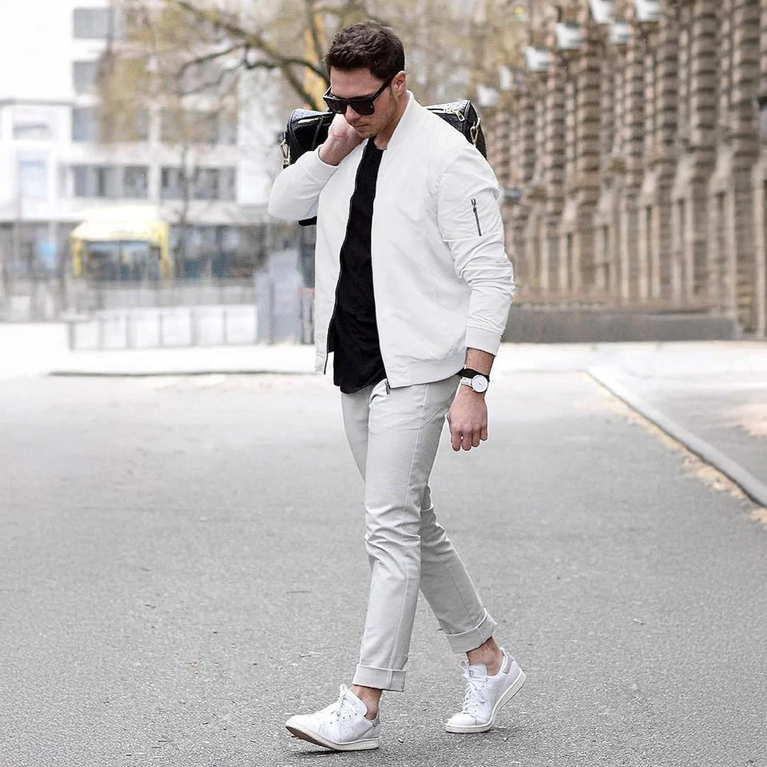 Men’s Lightweight Bomber Jacket Casual Zip Up Windbreaker Coat