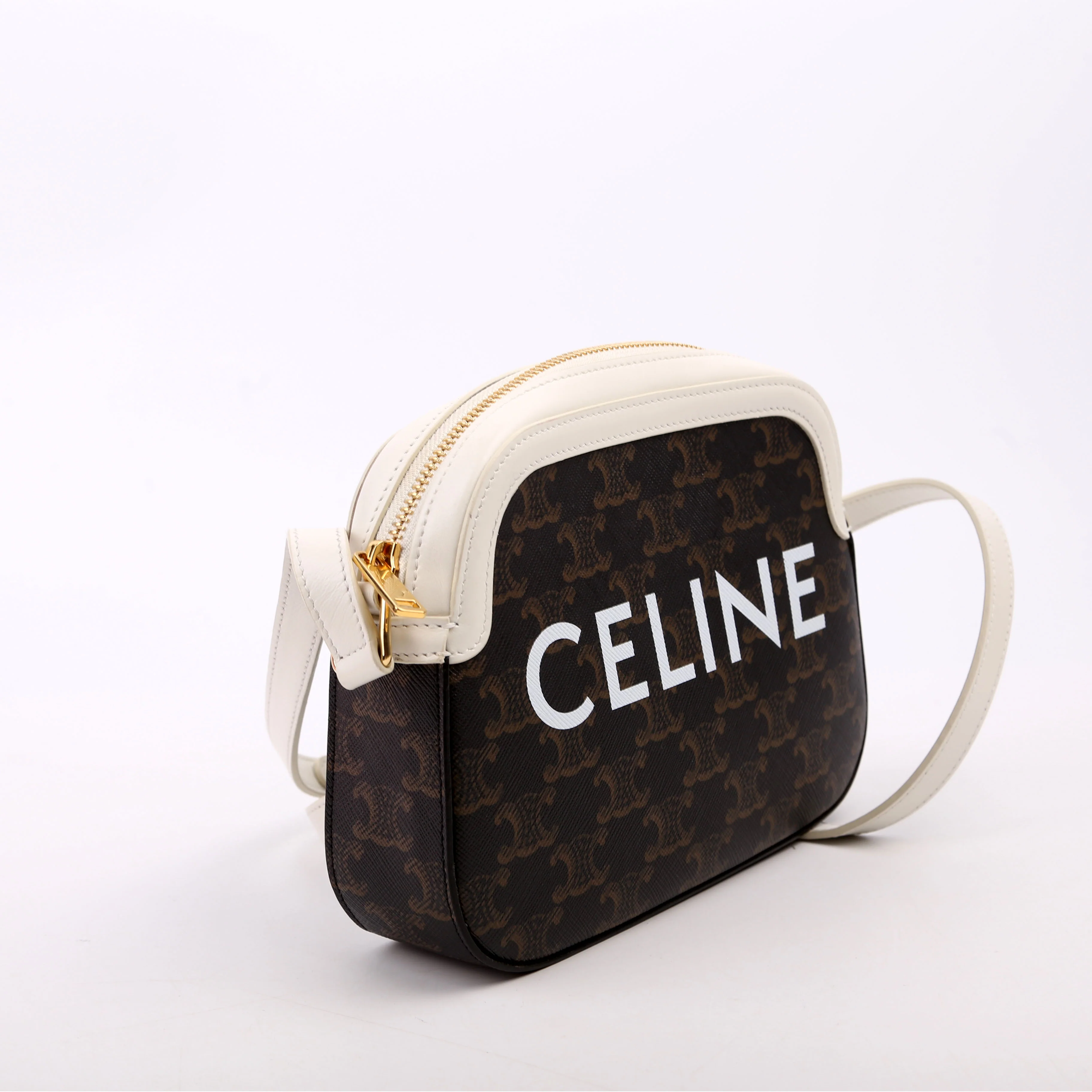 Triomphe Canvas Camera Small White