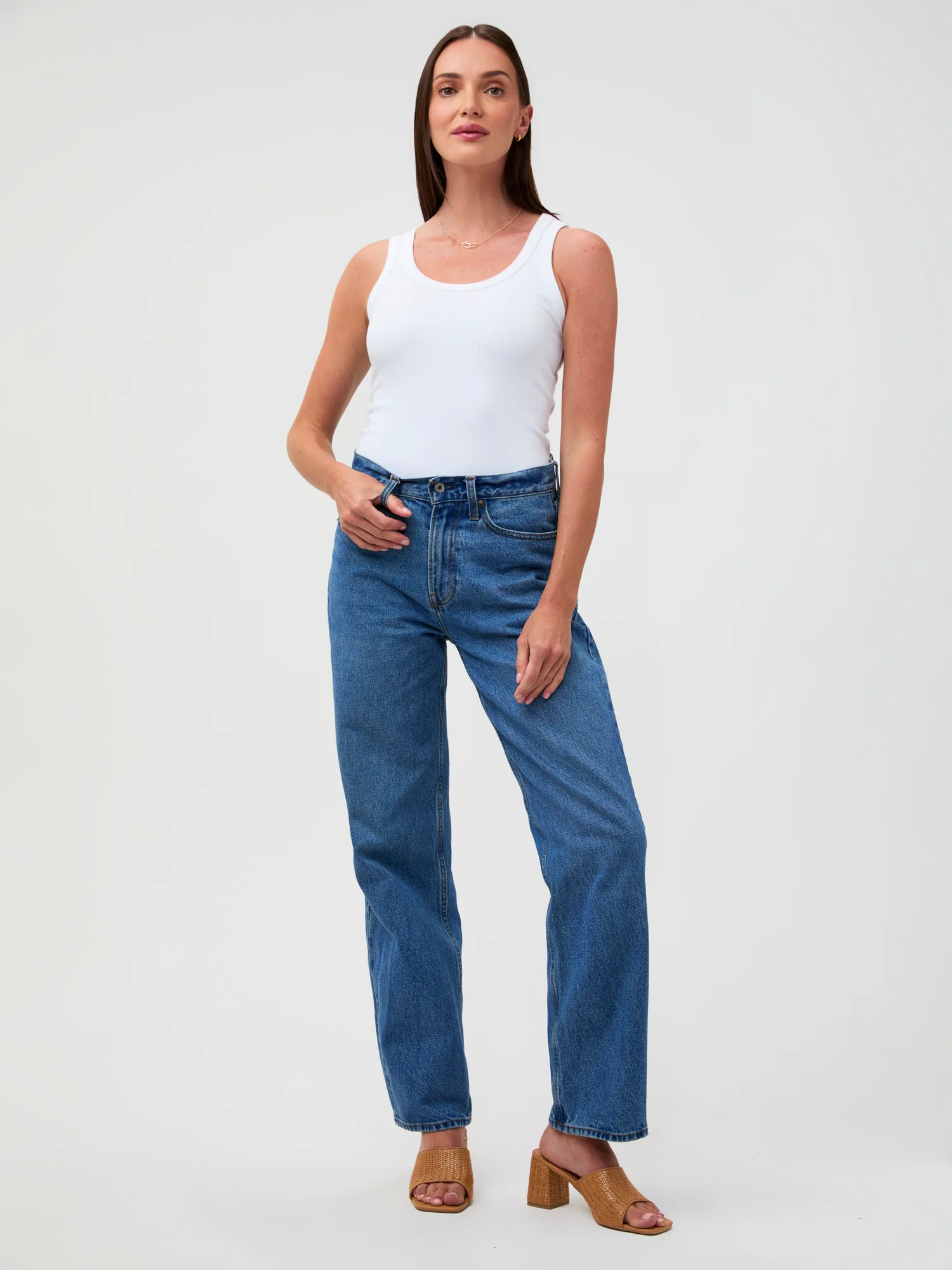 White Ribbed Tank 2-Pack