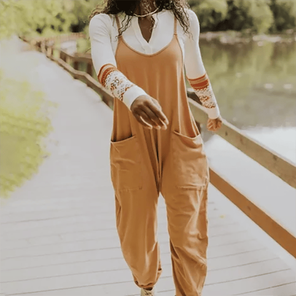 🔥Hot Sale Wide Leg Jumpsuit with Pockets