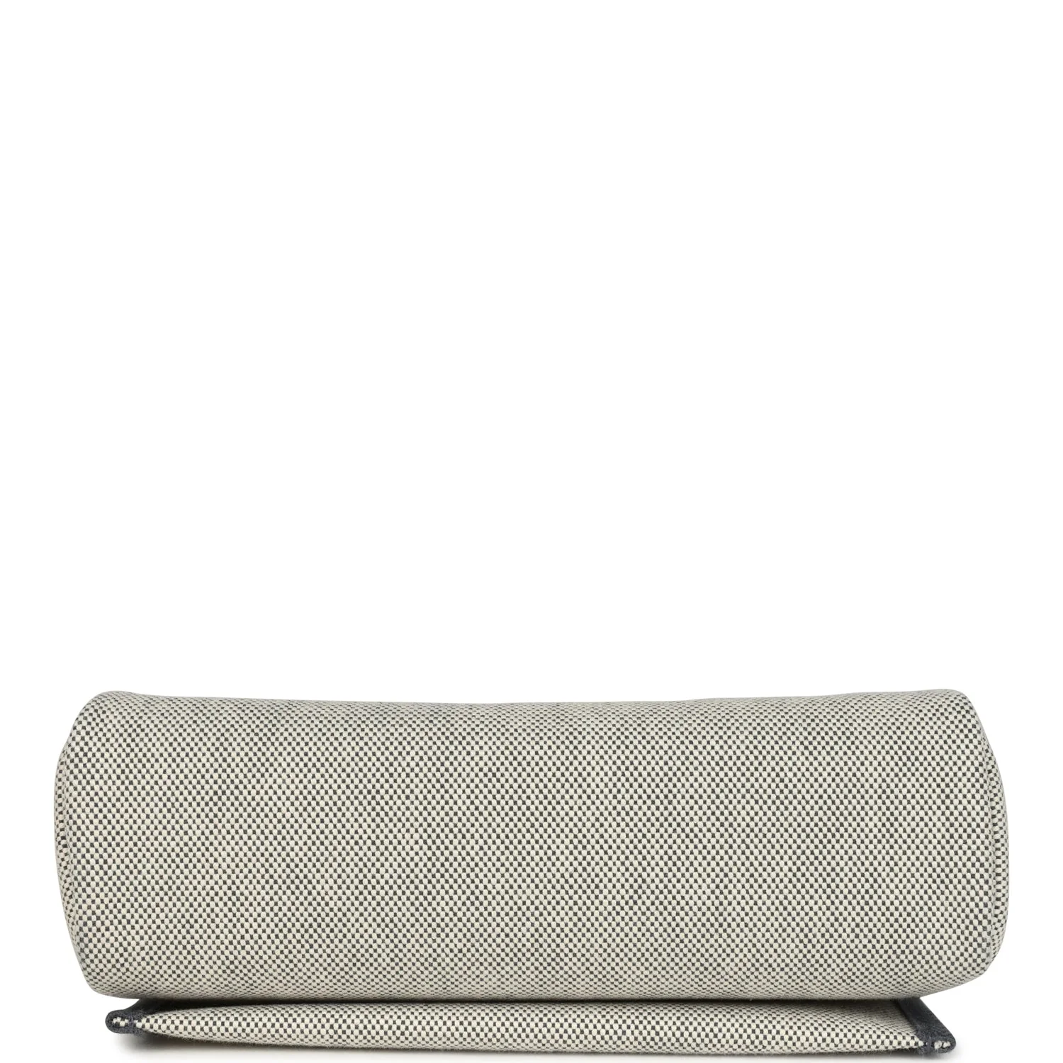 Hermes Herbag Zip 20 Mini Ecru, Ardoise Toile H Canvas, Ardoise Vache Hunter Palladium Hardware