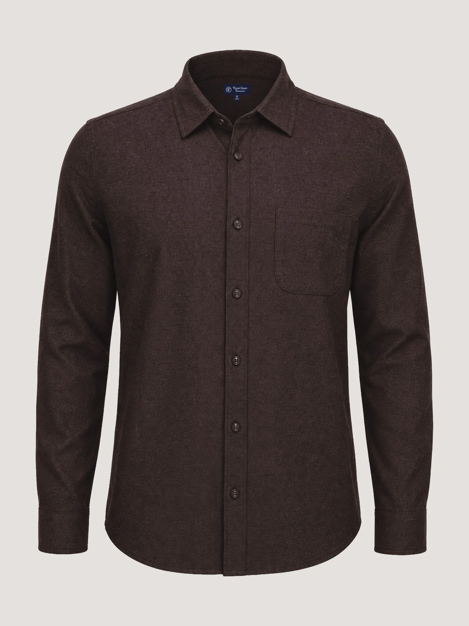 Dark Brown Lightweight Flannel