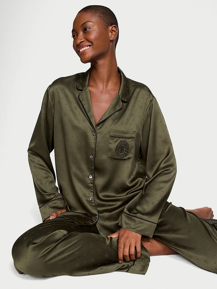 Victoria's Secret Glazed Satin Long Pajama Set