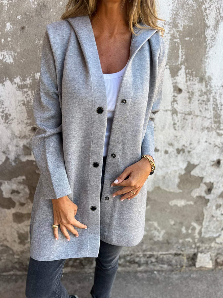 🌲 SALE🔥 Casual Single Breasted Hooded Jacket
