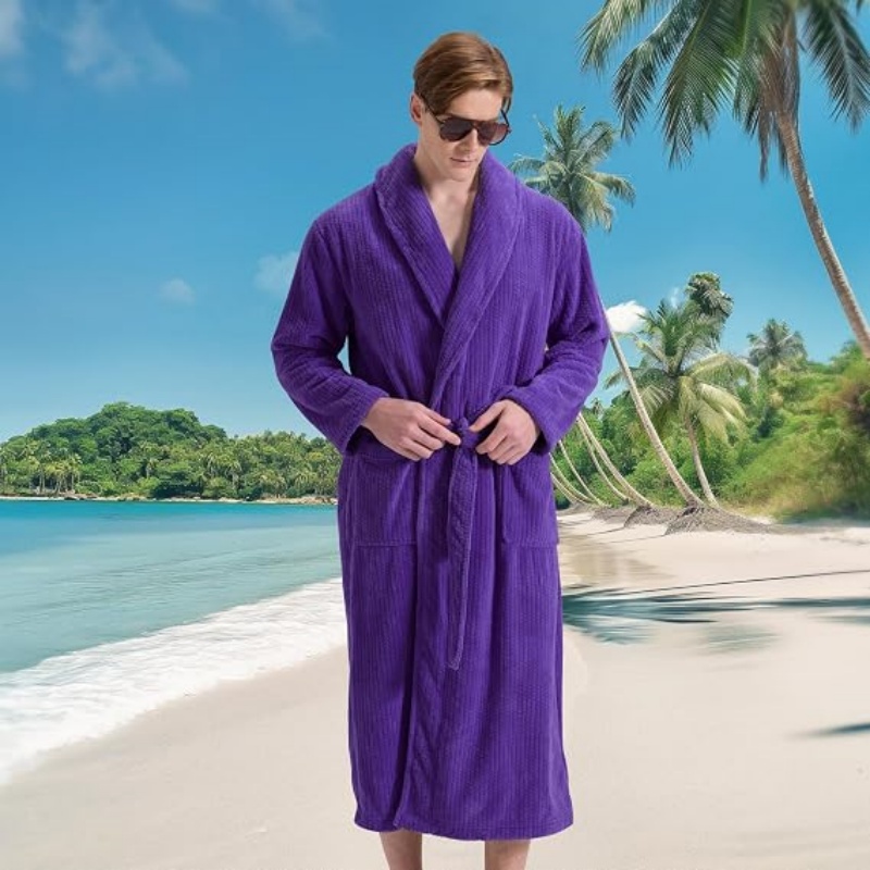 Men's Shawl Collar Bathrobe