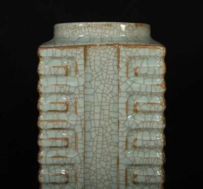 30CM Old Chinese Ru Yao Ru Kiln Zong Vase N2948