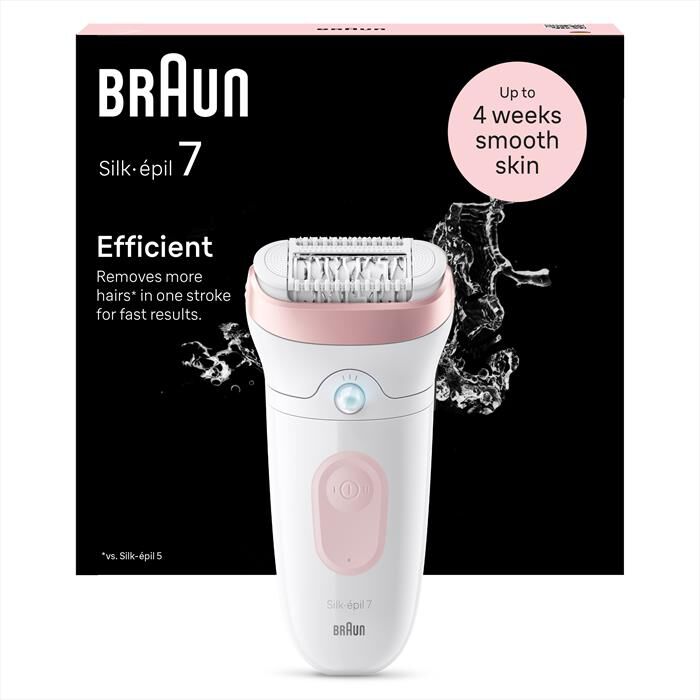 BRAUN - Epilatore Elettrico SILK-ÉPIL 7 7-000-BIANCO/ROSA