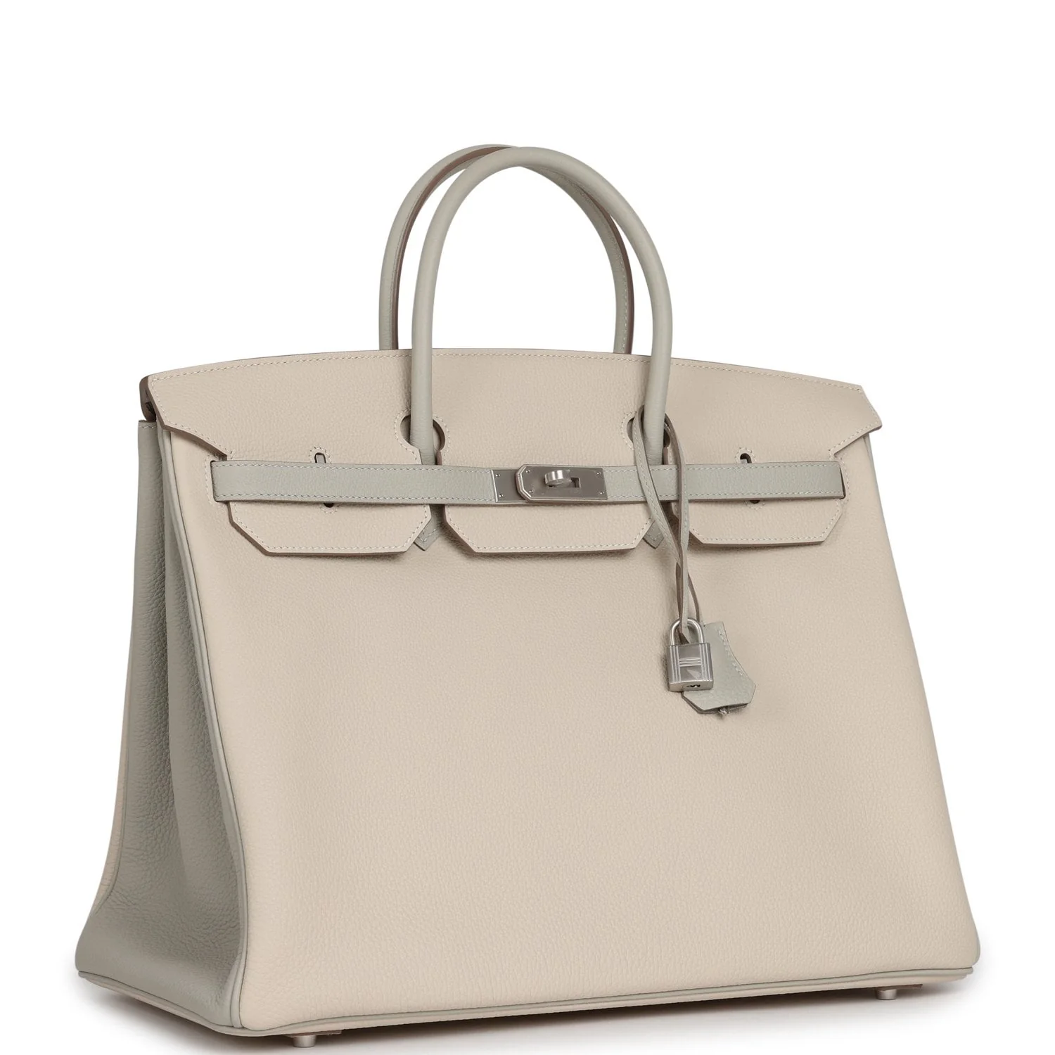 Hermes Special Order (HSS) Birkin 40 Craie, Gris Perle Togo Brushed Palladium Hardware