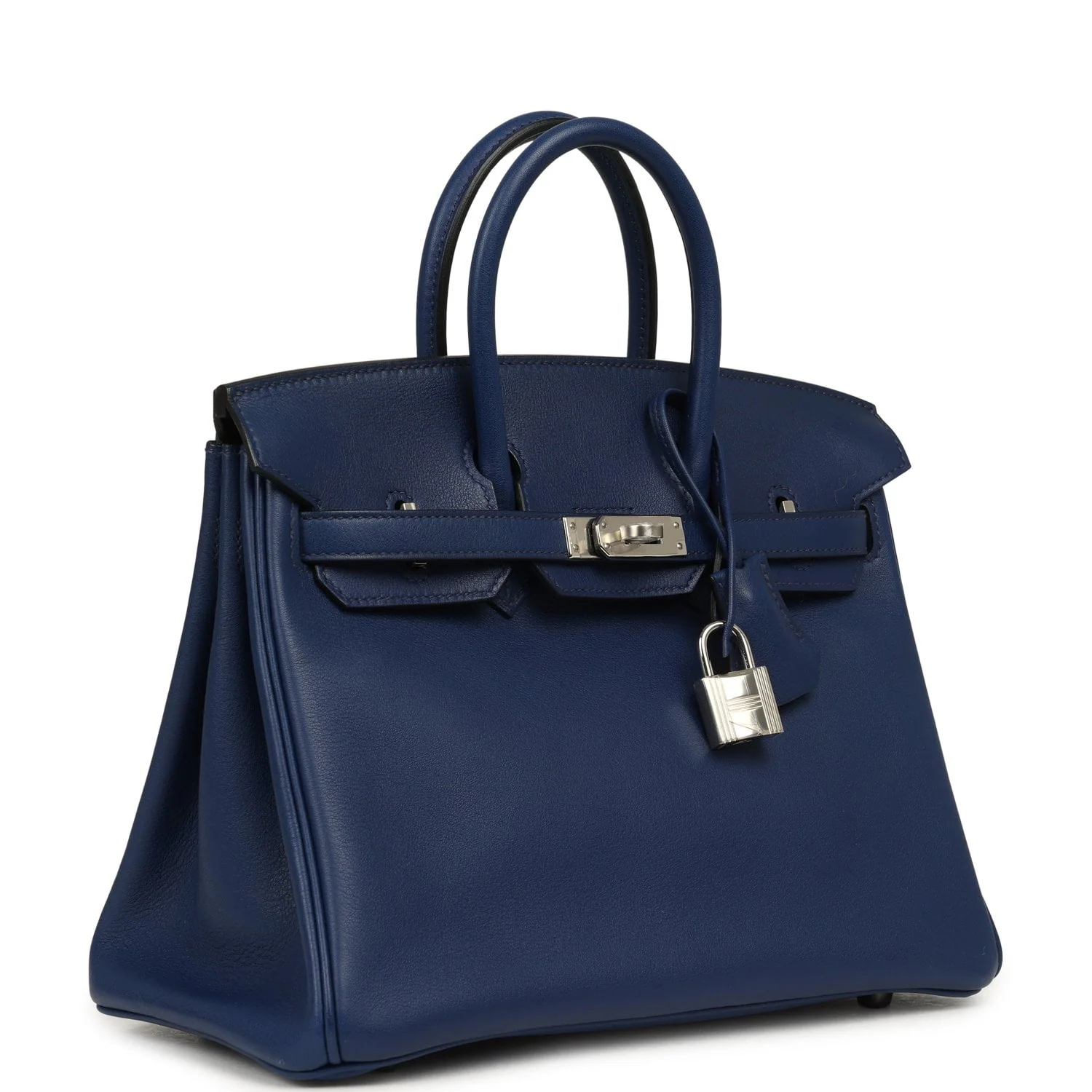 HERMÈS Birkin 25 Bleu Saphir Swift Palladium Hardware