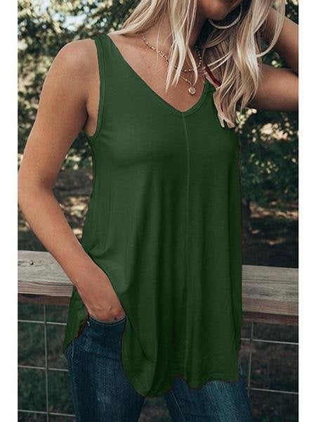 Cotton sleeveless casual simple vest