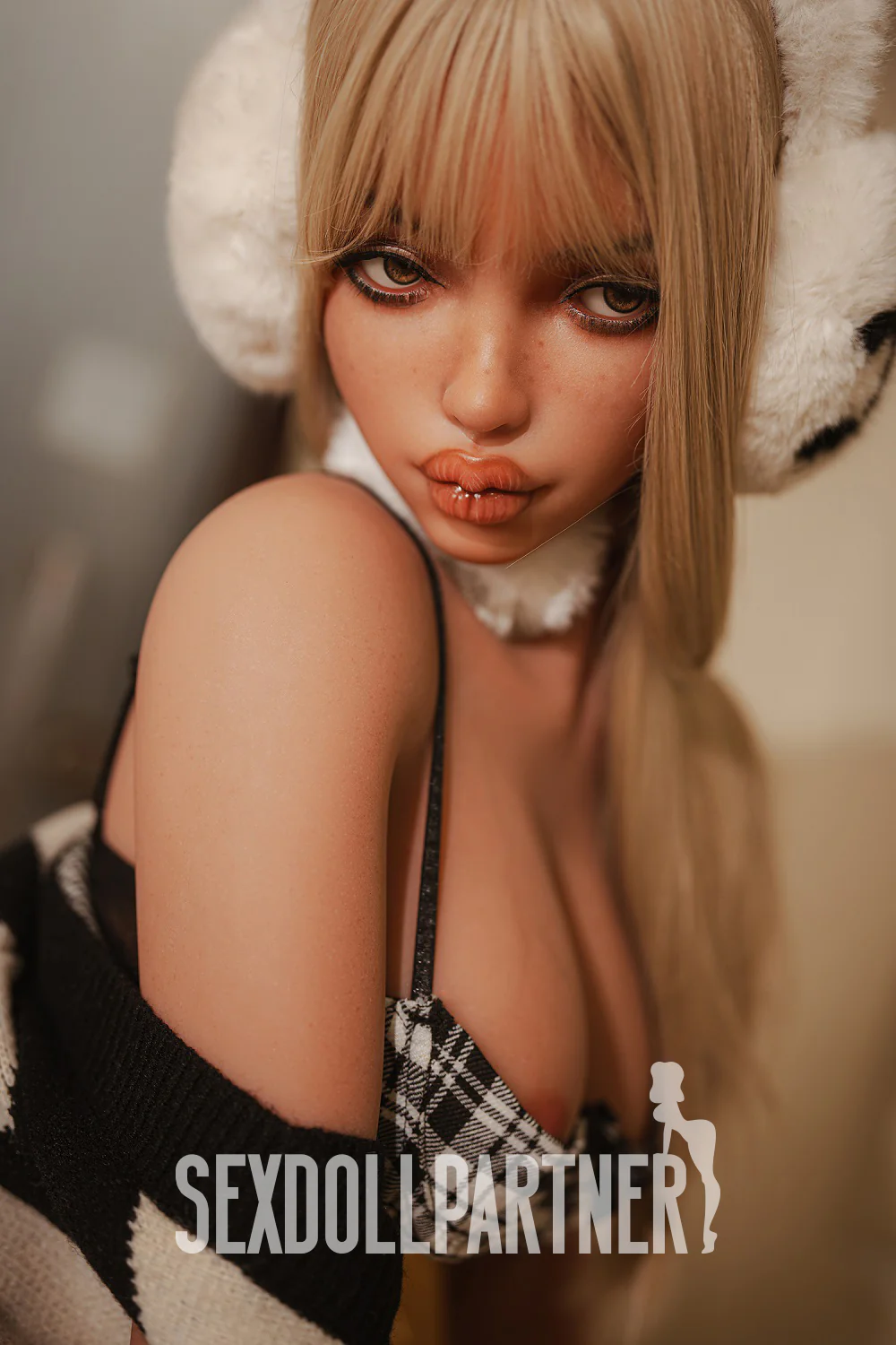 US Stock - Pag S24 Silicone Head + TPE Body Blonde Curvy Sex Doll With C-cup Boobs