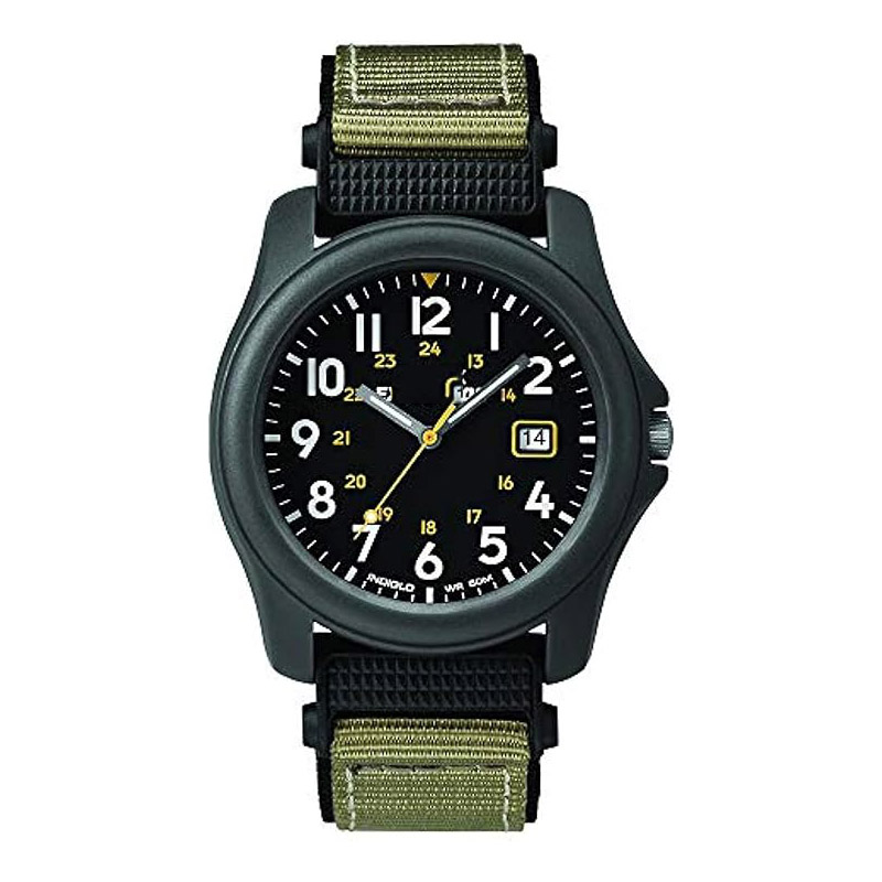 Men's Adventure Series Camper Nylon/Leather Strap Watch