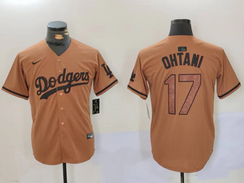 Men's Los Angeles Dodgers Shohei Ohtani #17 Brown Game Jersey