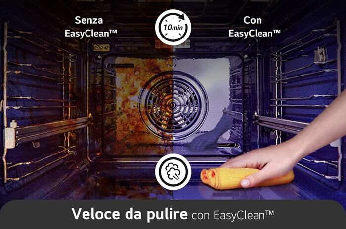 LG - Forno incasso elettrico INSTAVIEW WSED7665B A++-Black Steel