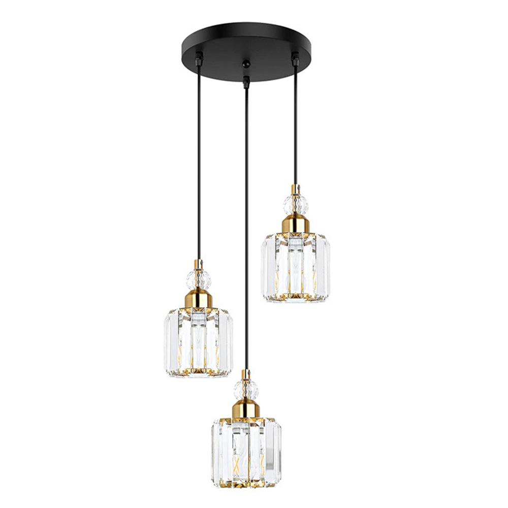 European Style Simple Dining Room Crystal Pendant Light