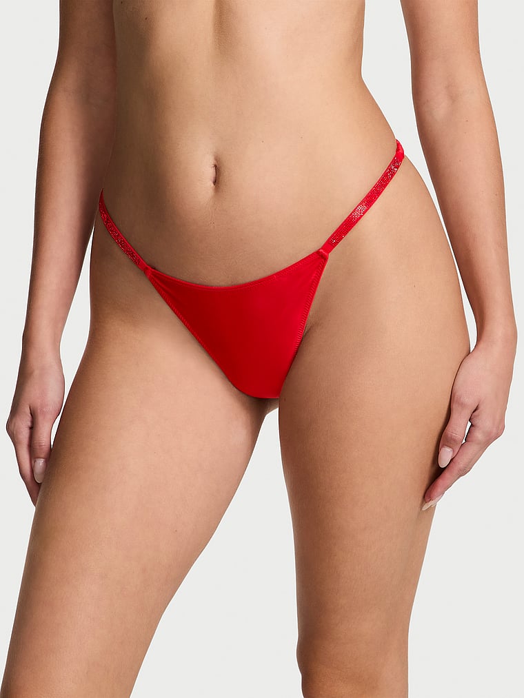 Dream Angels Satin Twinkle Bow V-String Panty Smooth