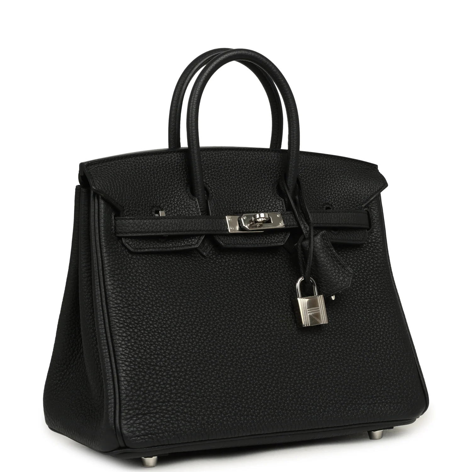 HERMÈS Birkin 25 Black Togo Palladium Hardware