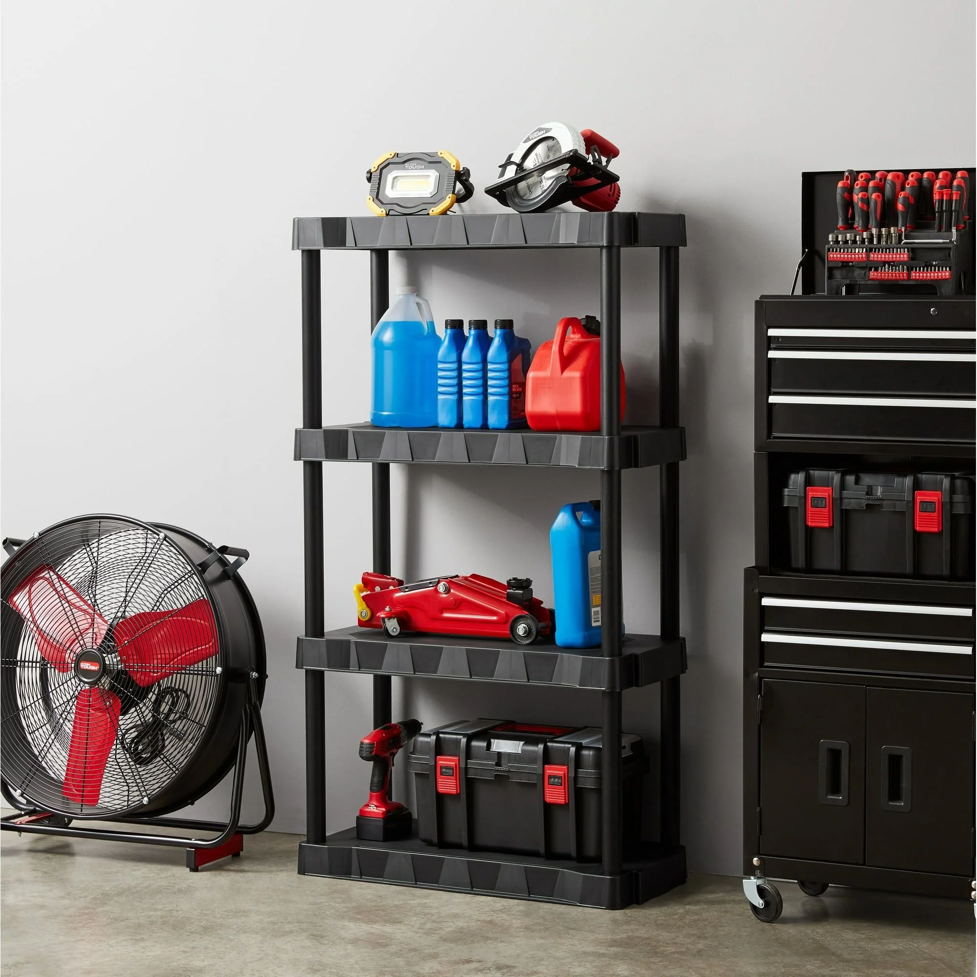 Black Plastic 4-Tier 56.2