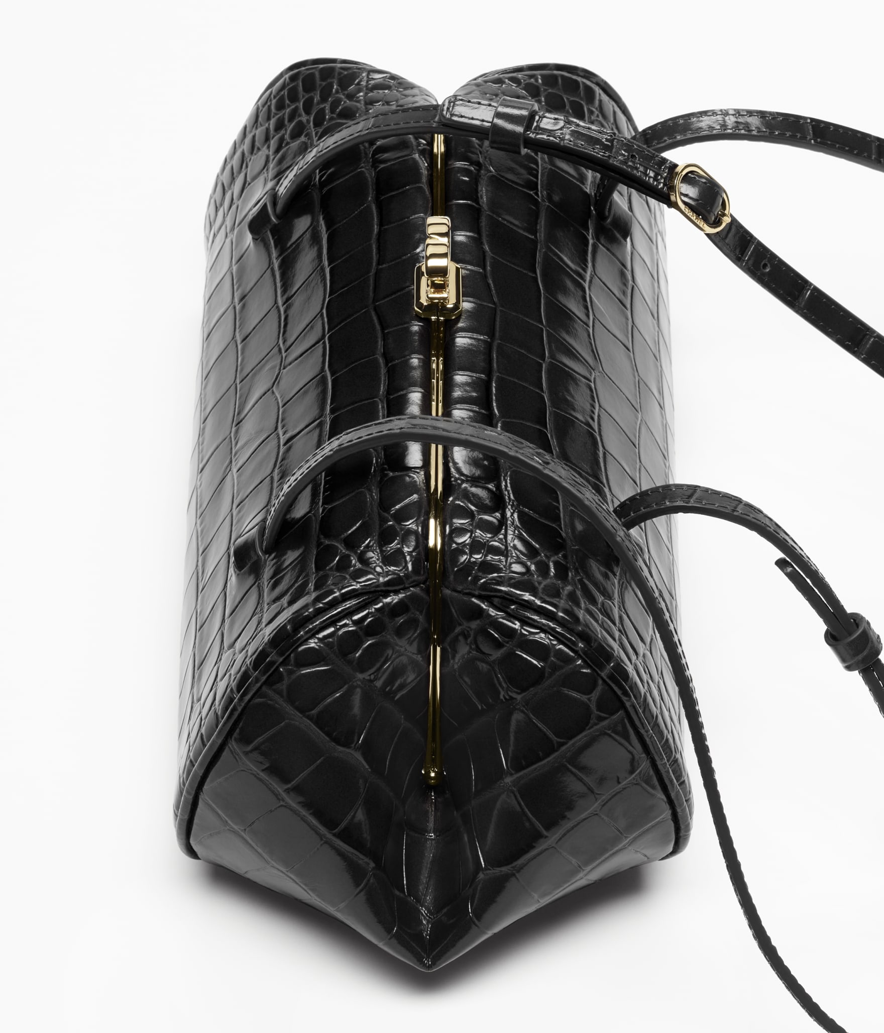 Clutch with Leather Strap
