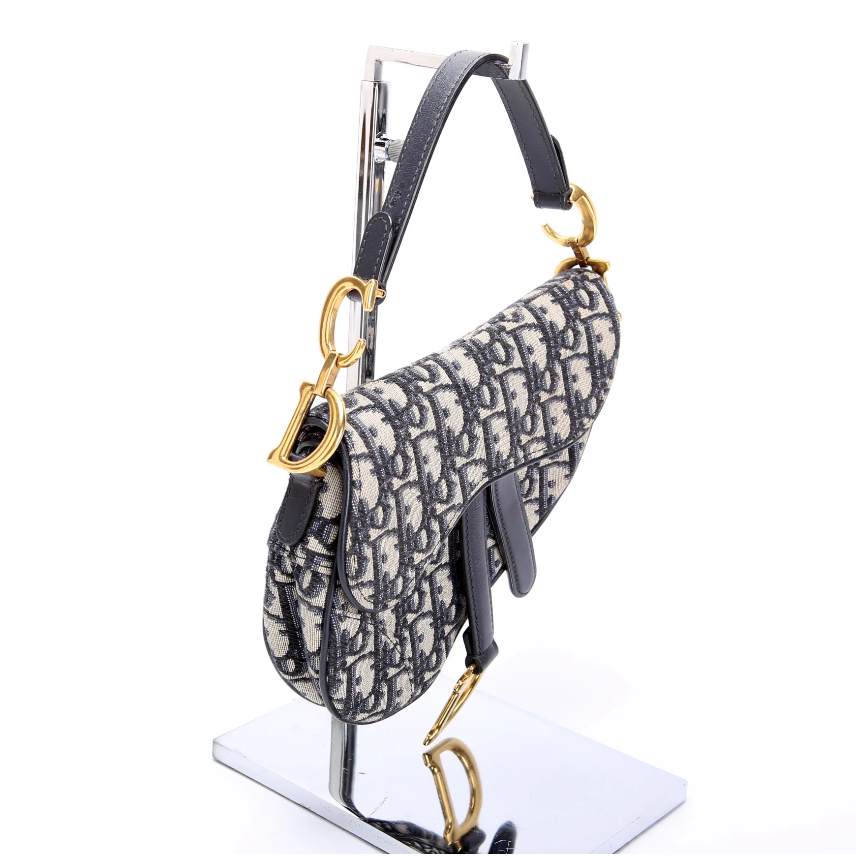 DIOR Saddle Bag Mini Oblique Navy