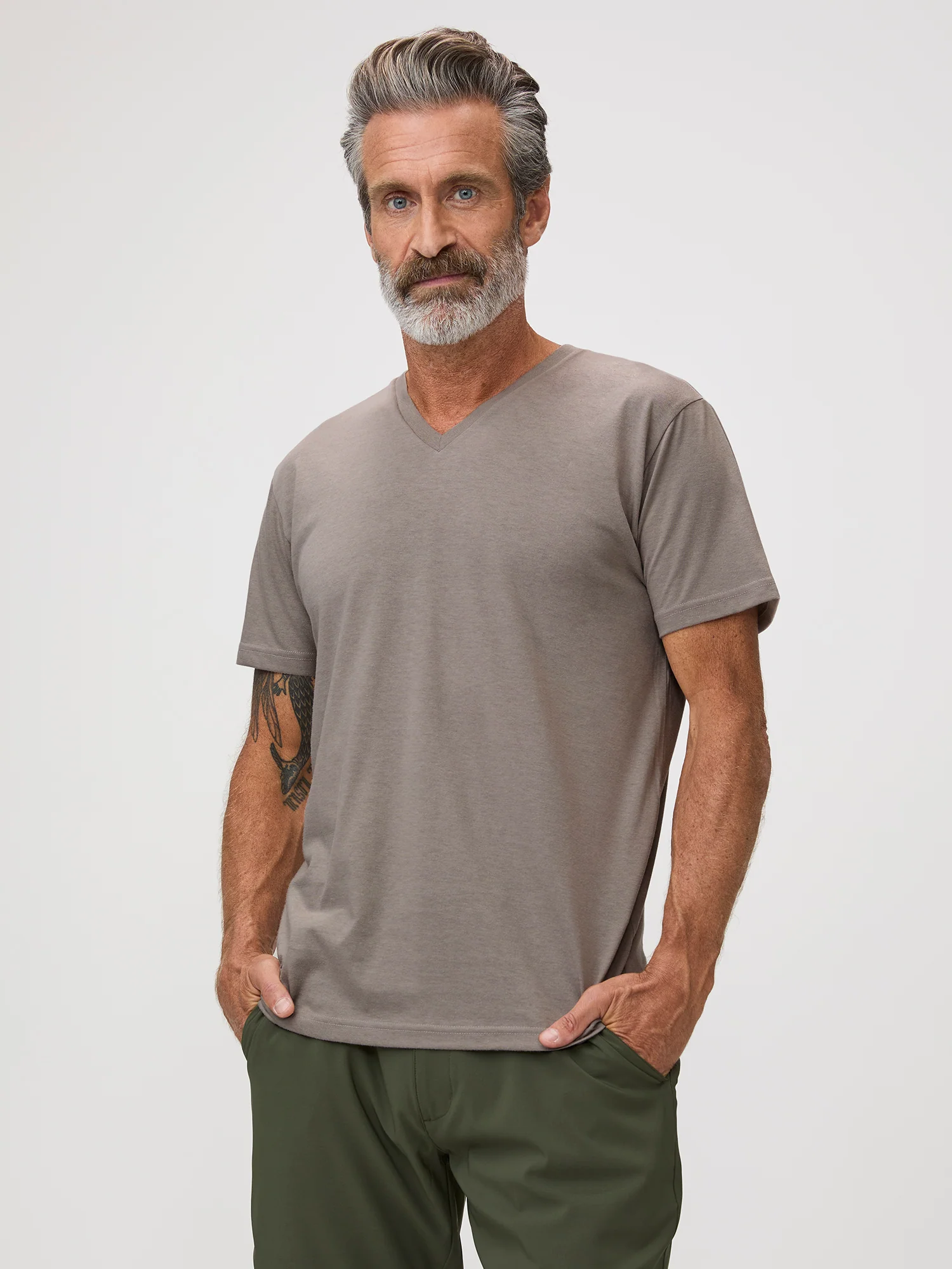 Taupe V-Neck