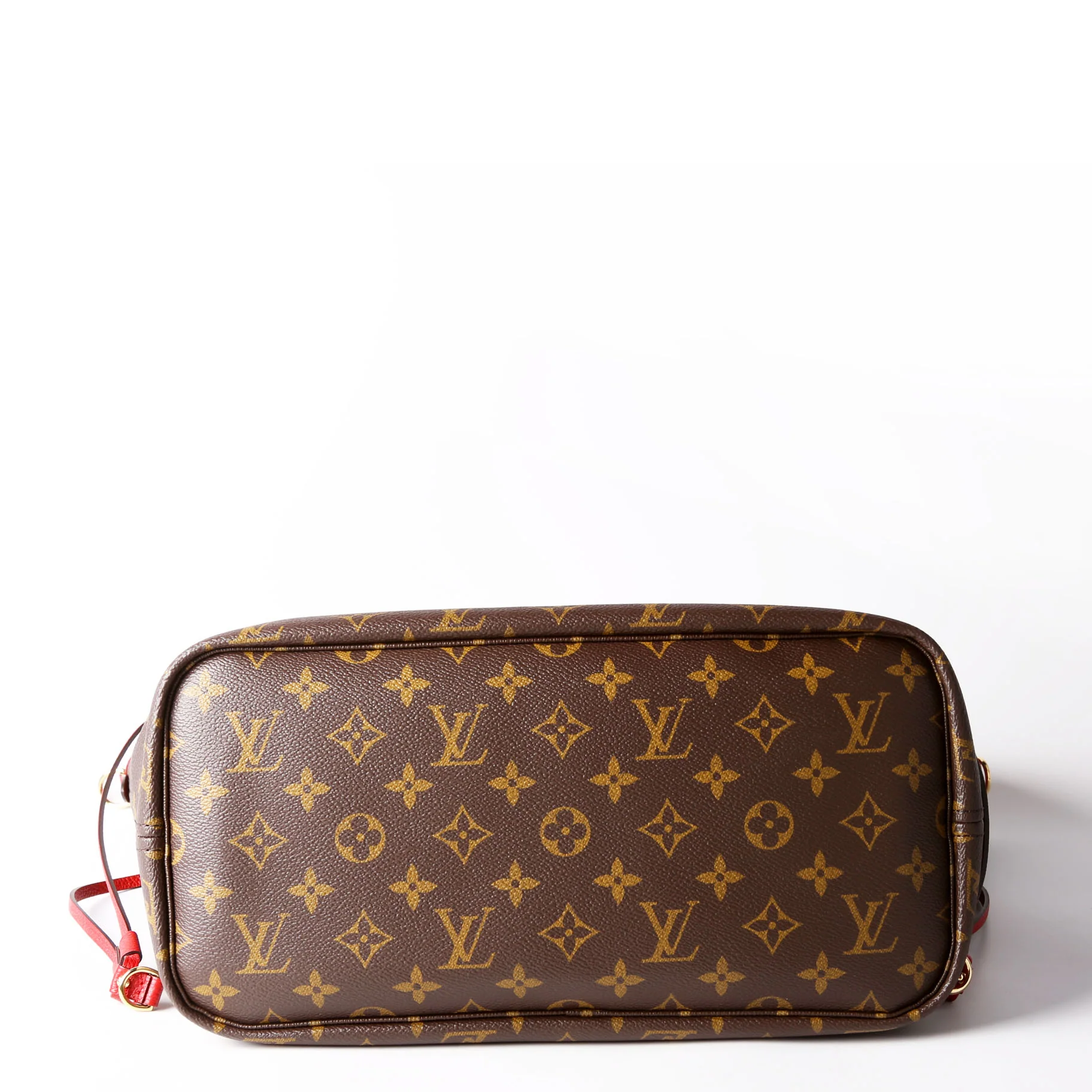 Neverfull MM Inside Out Leather/Monogram Brown/Red