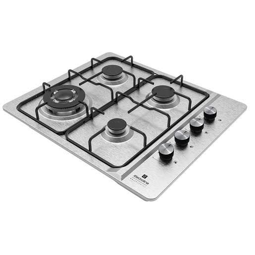 Electroline GHEM60L43 piano cottura Acciaio inox Da incasso 60 cm Gas 4 Fornello