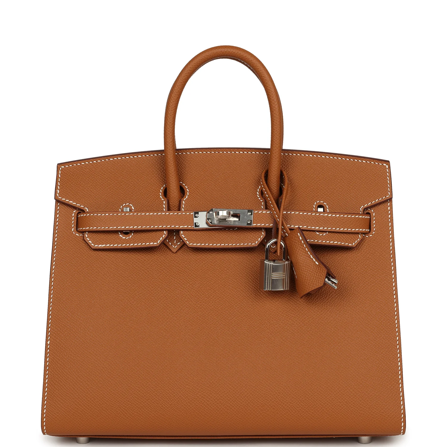 Hermes Birkin Sellier 25 Gold Epsom Palladium Hardware