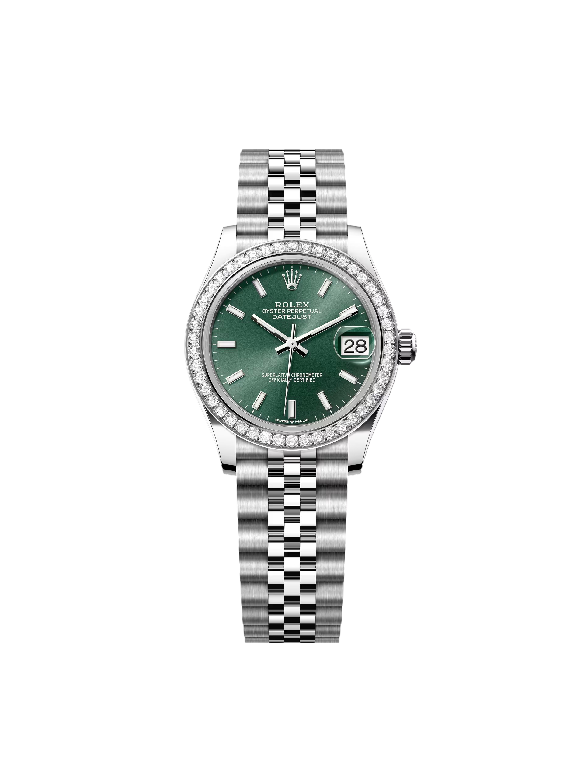 RLX Datejust m278384RBR-0021/0022 Mint Green 31mm Dial Oyster Watch