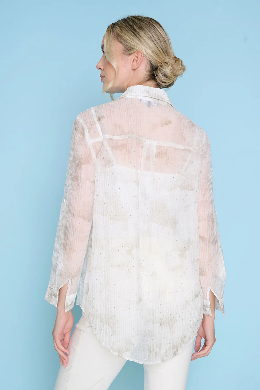 Rhinestud Printed Shirt