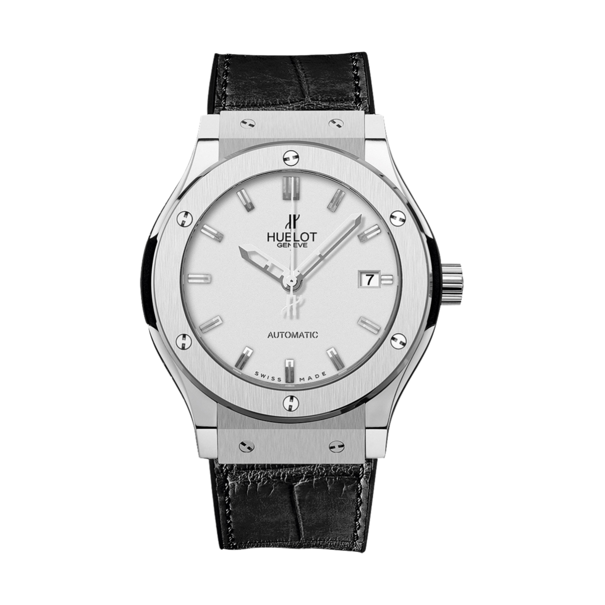 Hublot Classic Fusion 542.NX.2610.RX 42mm White Dial Rubber Strap Men Watch 542.NX.2610.LR