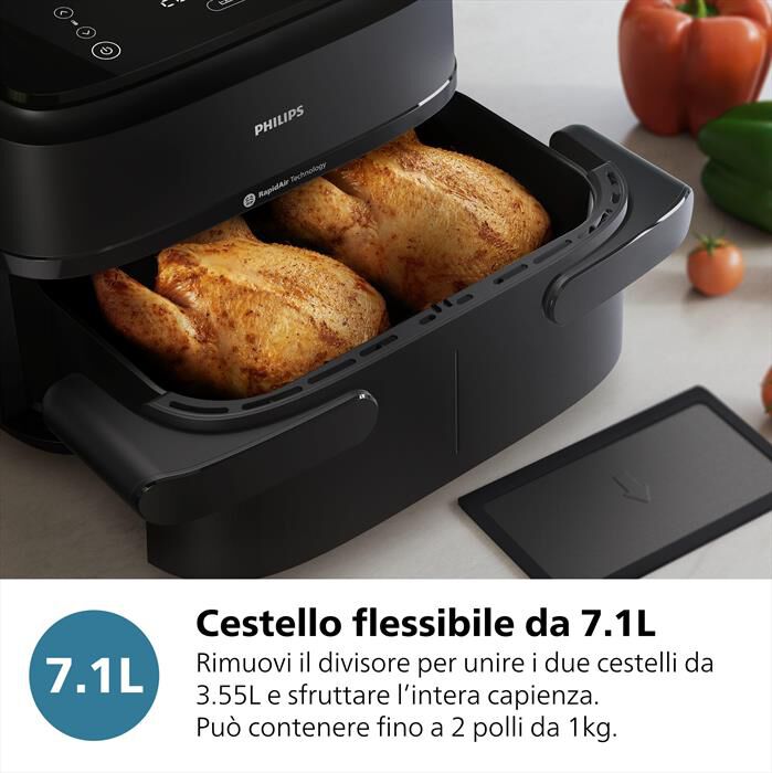 PHILIPS - Friggitrice ad aria AIRFRYER SERIE 1000 NA150/00-Nero