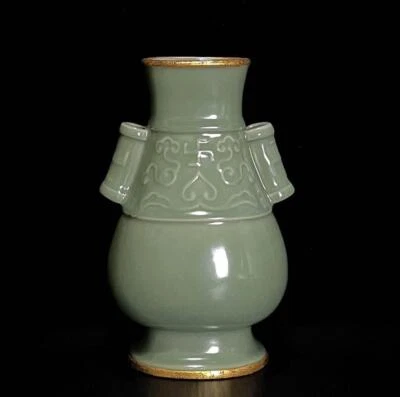 Old Chinese Longquan Yao Longquan Kiln Vase w/ear N7