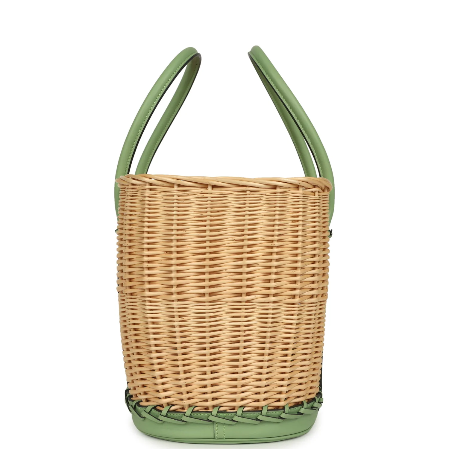 Hermes Picnic Garden Party 36 Vert Criquet Swift and Natural Osier Wicker
