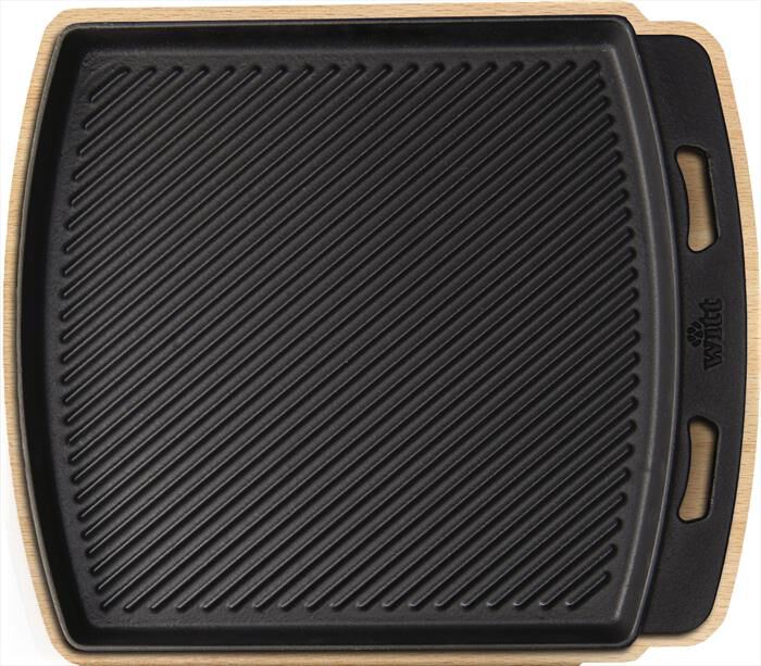WITT - PADELLA DUE LATI CON BASE IN LEGNO-Black