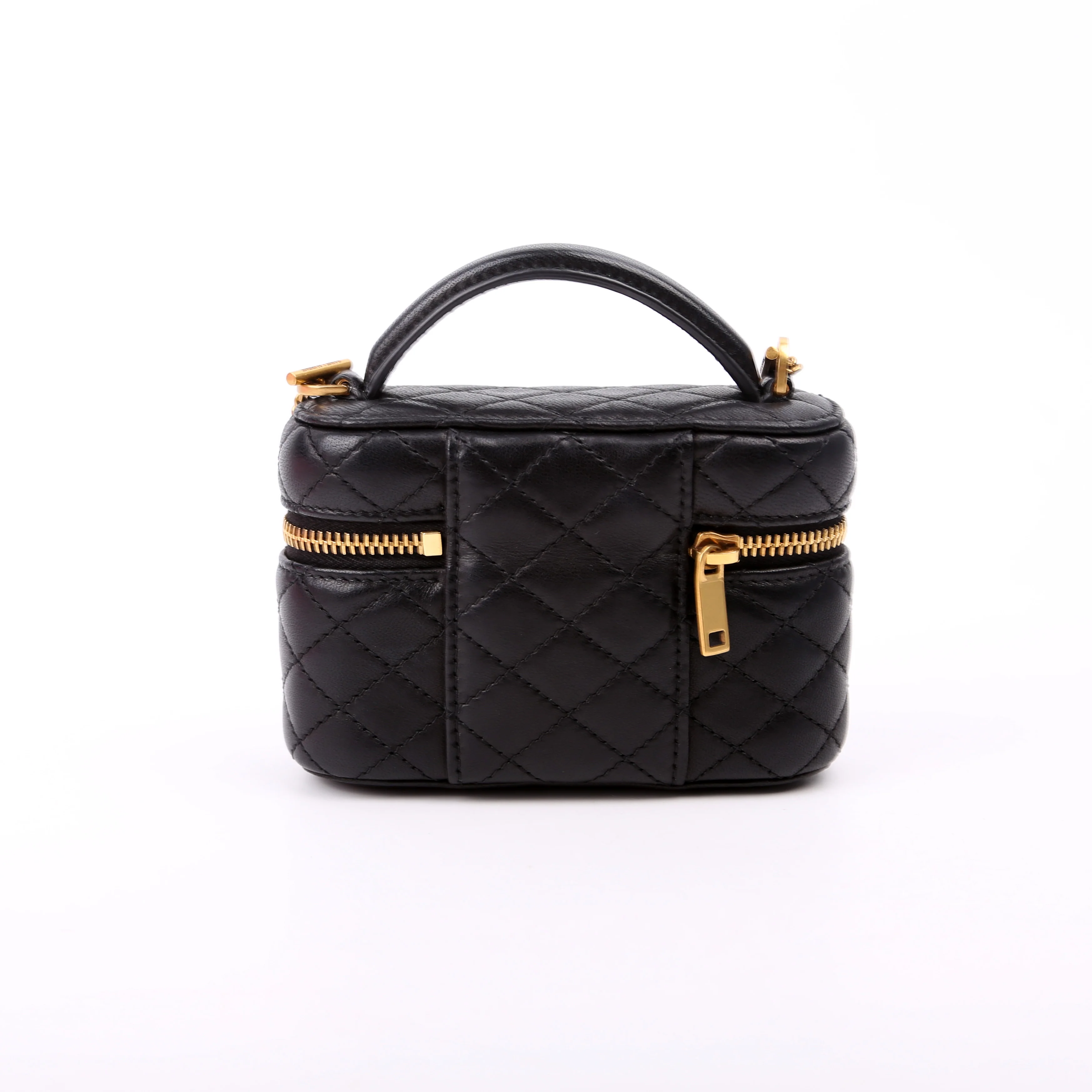 Micro Gaby Vanity Bag Quilted Lambskin Black
