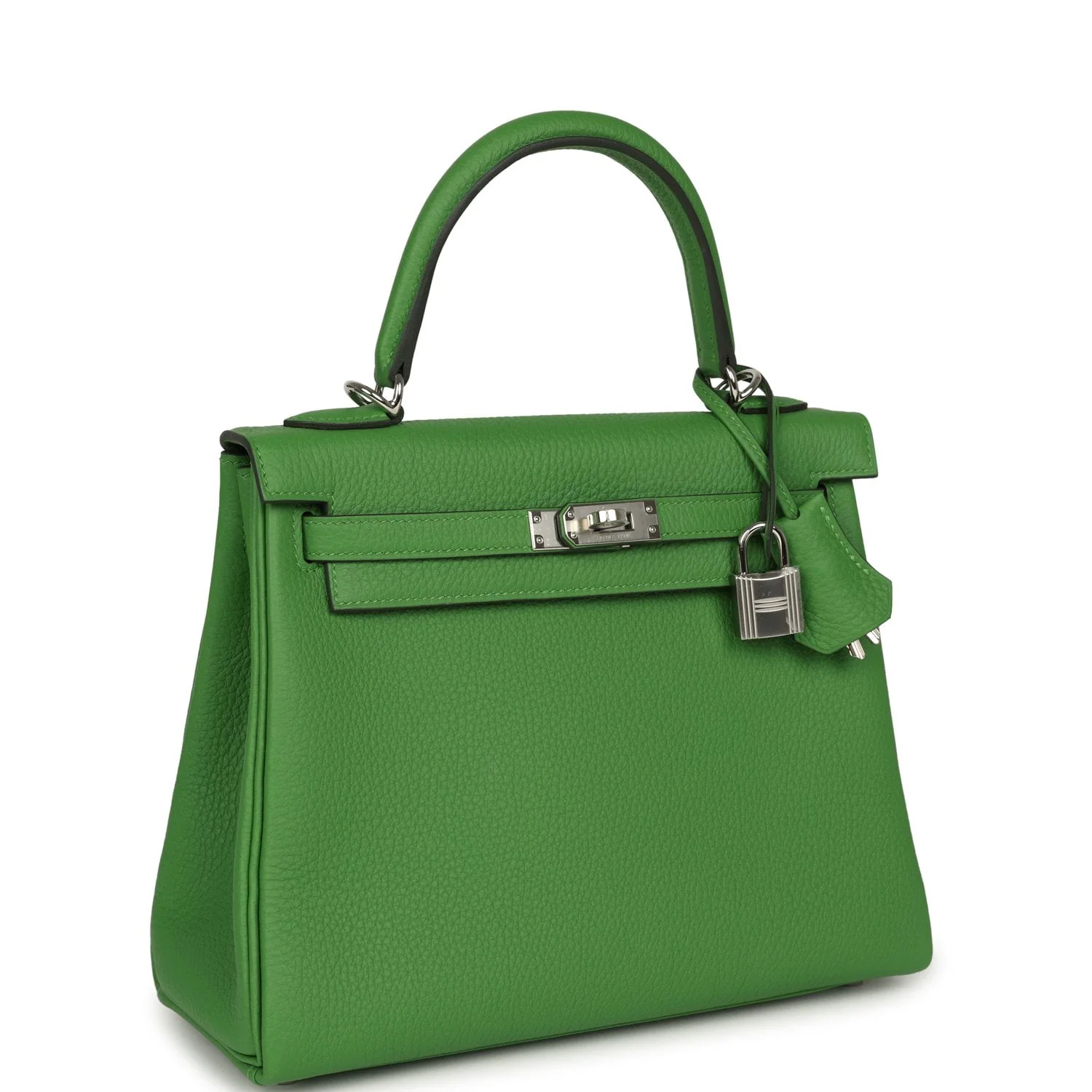 HERMÈS Kelly Retourne 25 Vert Yucca Togo Palladium Hardware