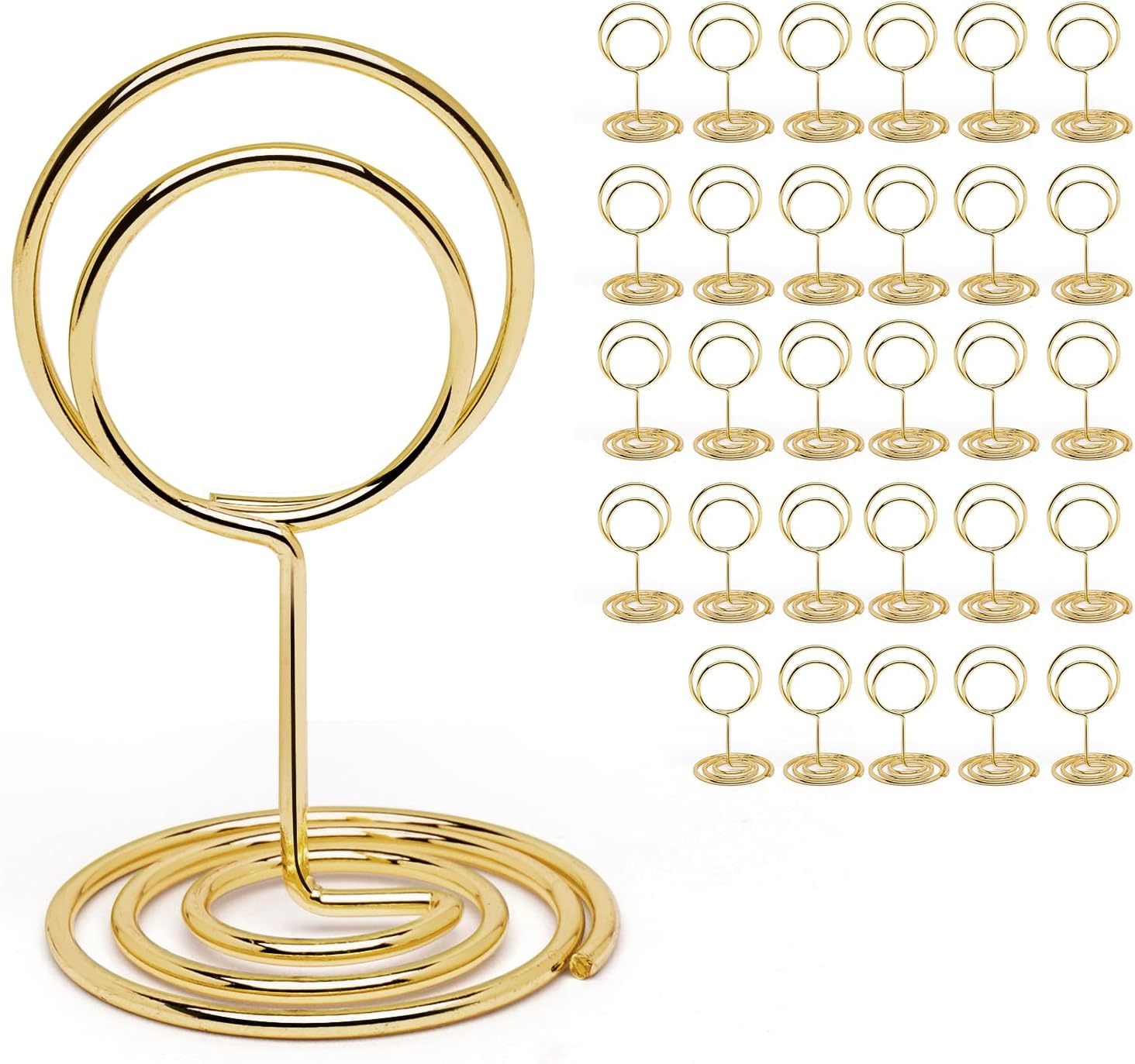 30PCS Table Number Holders Place Card Holder - Photo Holders for Tables, Cards Stand Name Menu Clips, Table Sign Holders