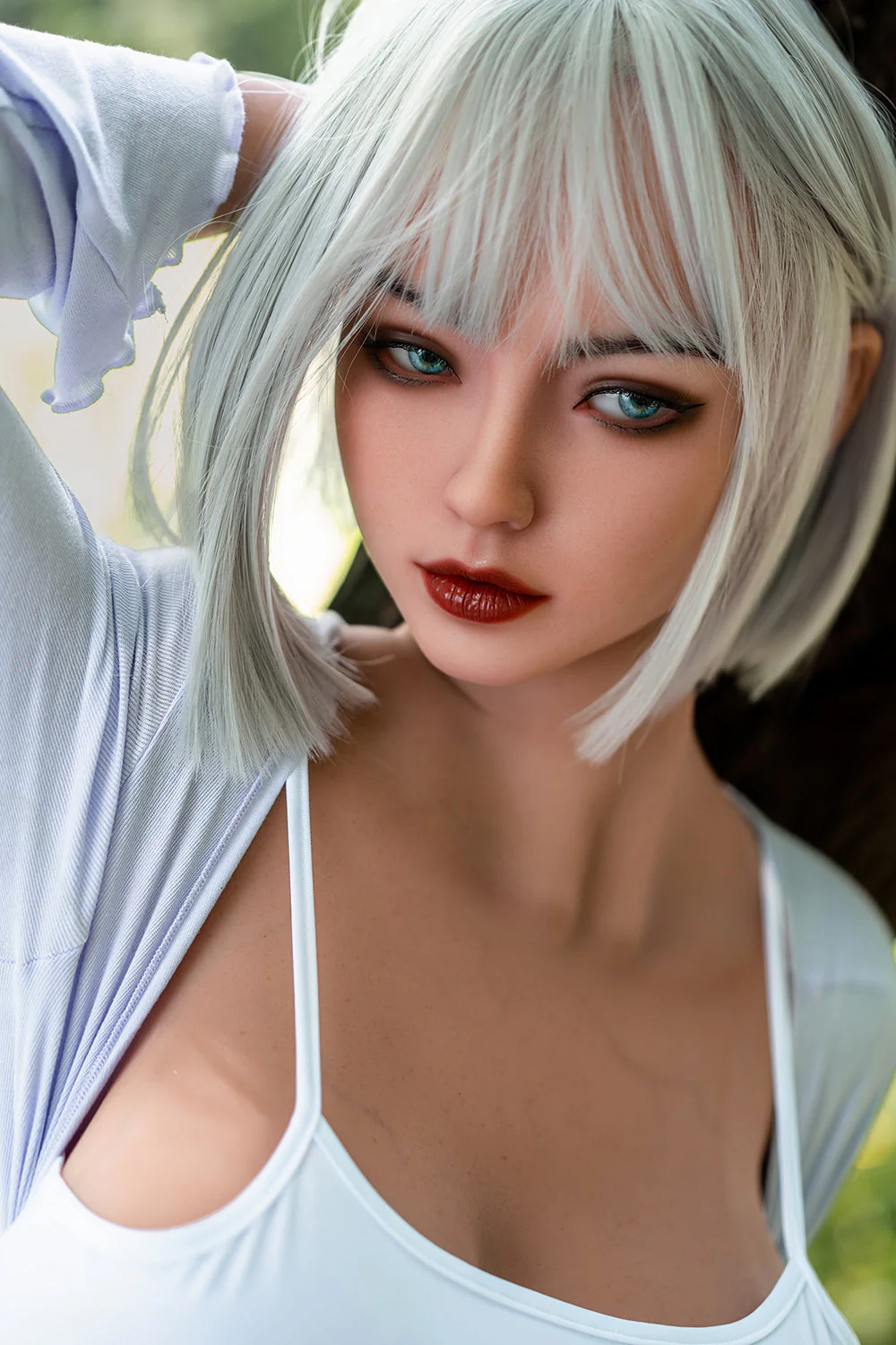 RIDMII Unique Design Danica 5ft28/ 161cm #468 ROS Soft Silicone Head + TPE Body Realistic Adult Blowjob Sex Doll