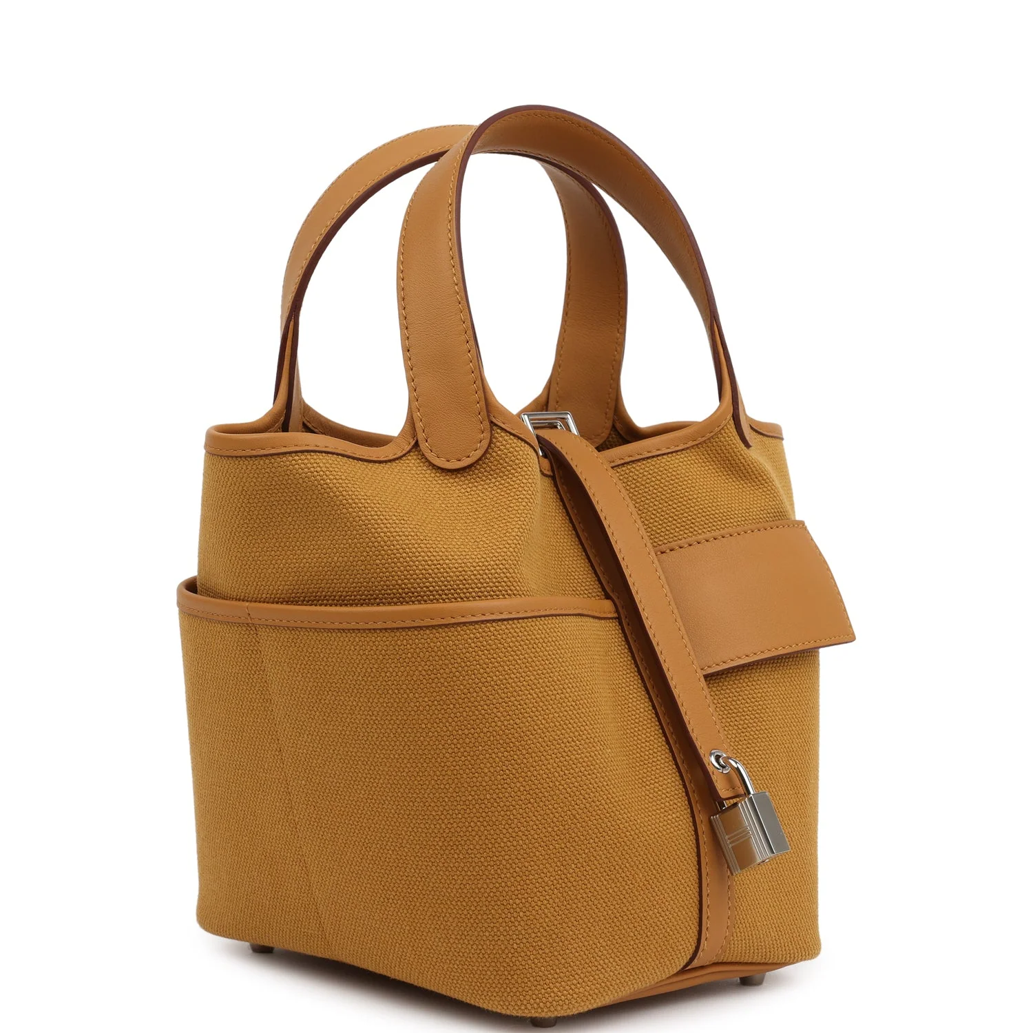 HERMÈS Picotin Cargo 18 Sesame Swift And Toile Canvas Palladium Hardware