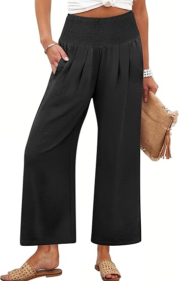 Womens Pants Wide Leg High Waisted Palazzo Pants