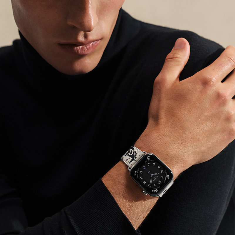 Series 11 case & Band Apple Watch Hermès Single Tour 46 mm Animaux Bandana