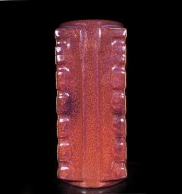 26CM Old Chinese Song Jun Yao Jun Kiln Zong Vase w/poem CK608