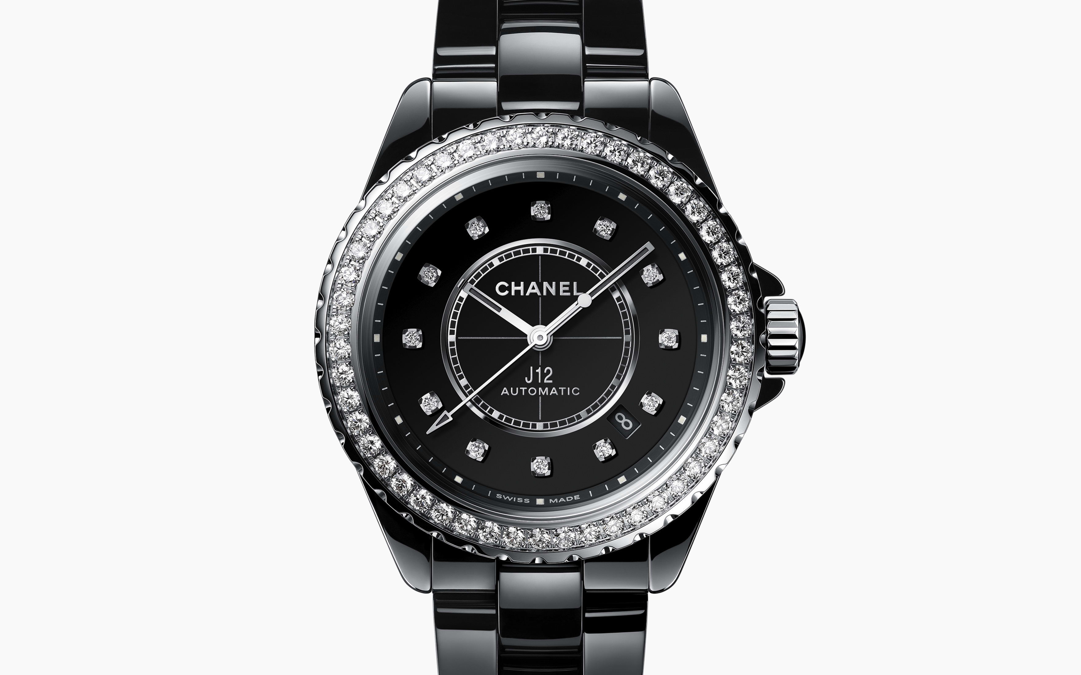 J12 Diamond Bezel Watch Caliber 12.1, 38 mm