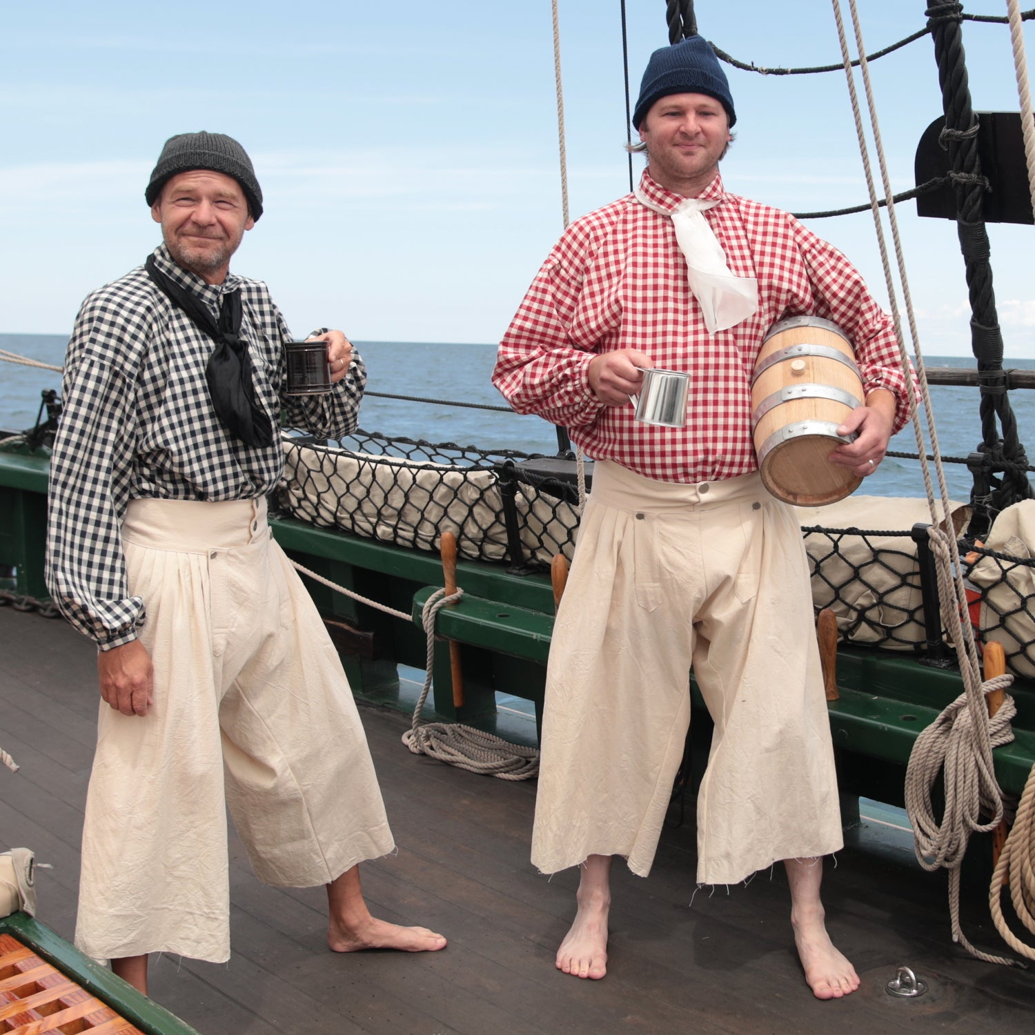 18th Century Workshirt – Red Check Cotton