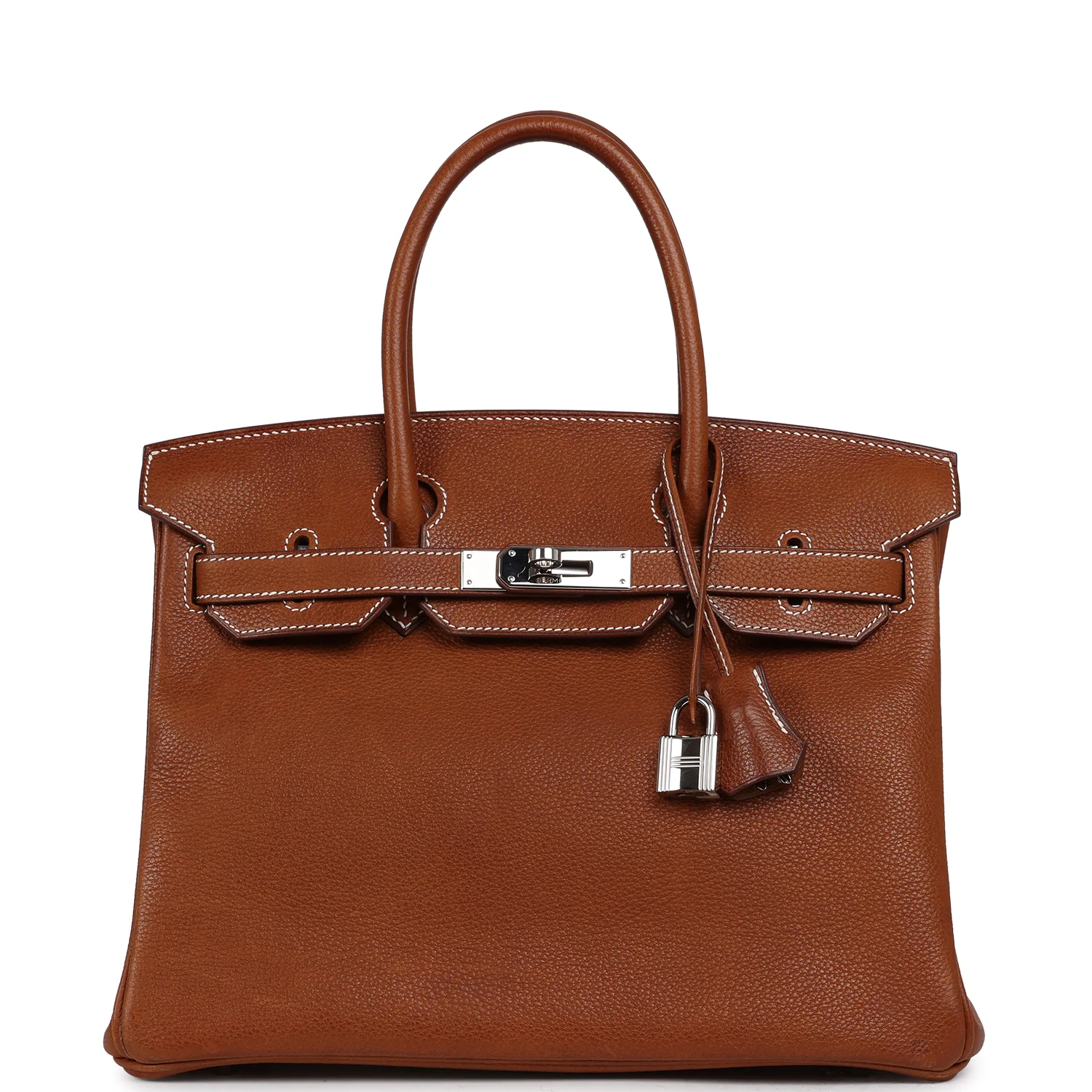 HERMÈS Birkin 30 Fauve Barenia Faubourg Palladium Hardware
